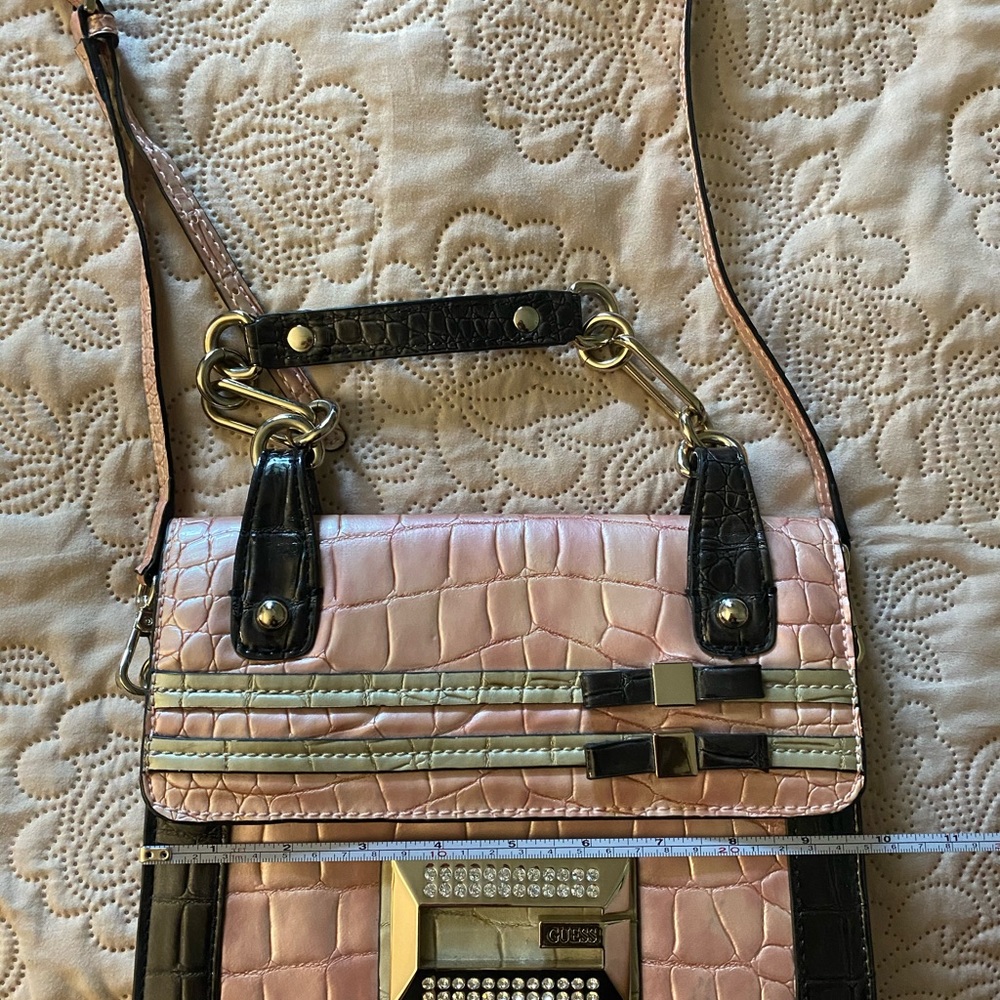 Guess 90’s crocodile style faux leather hand/crossbody bag - Picture 16 of 16